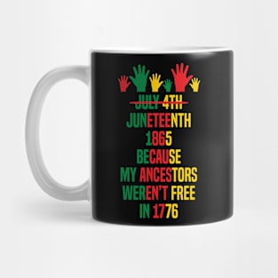 Juneteenth because my Ancestors weren't free Mug